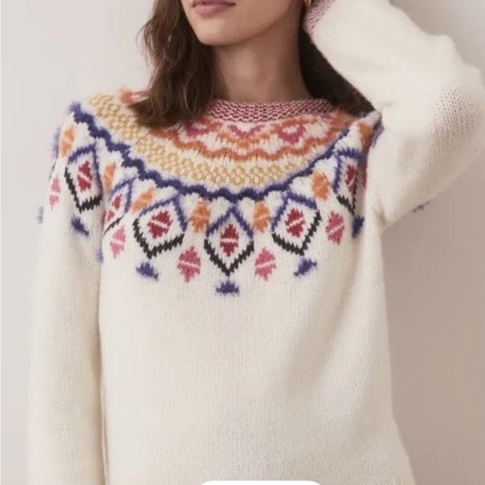 SOLD Marine Layer Archive Shasta Fair Isle Wool Blend Sweater Size S NWOT